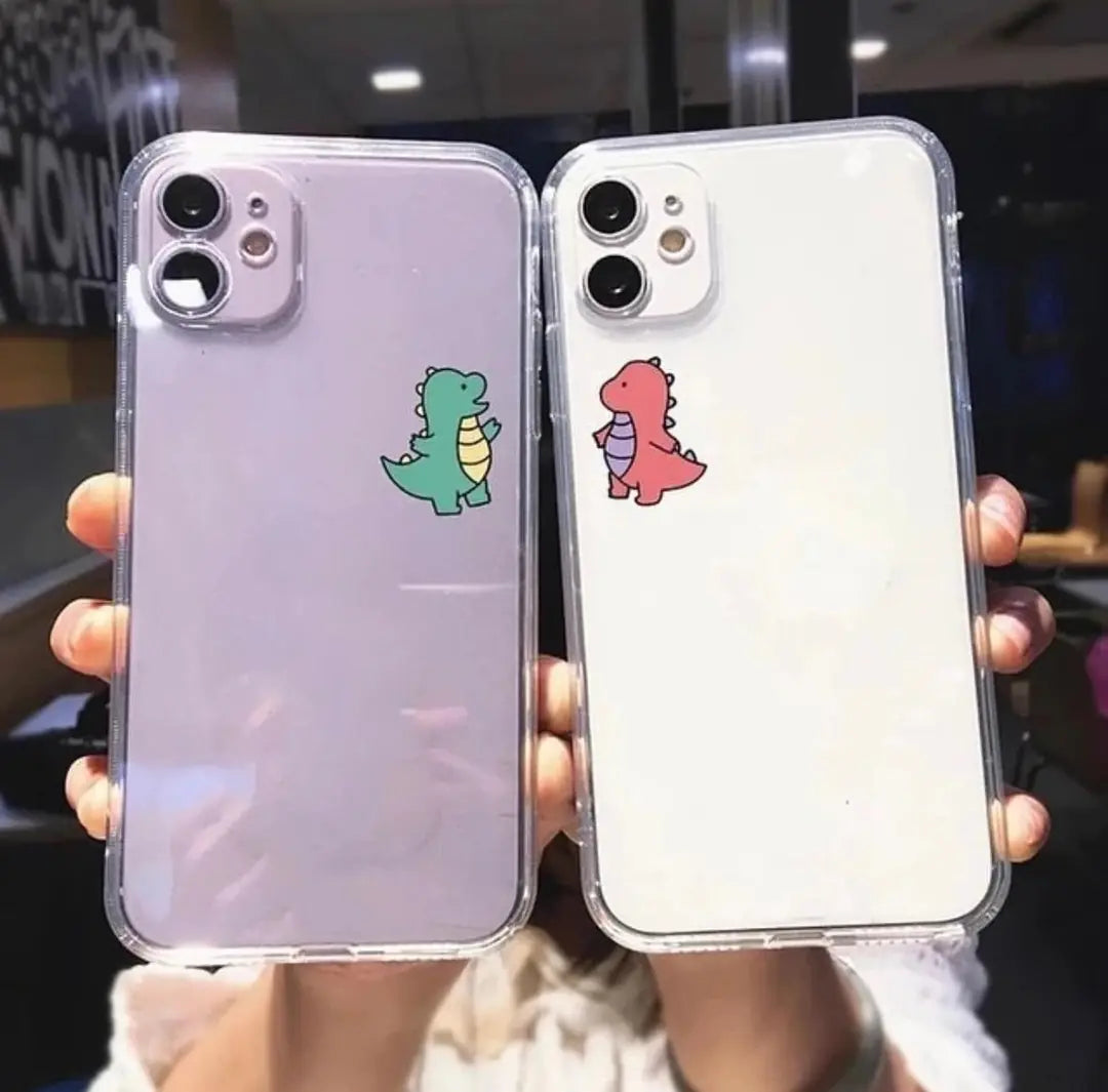MİNİ DİNAZOR BASKILI TPU ÇİFT BFF SEVGİLİ COUPLE KILIF