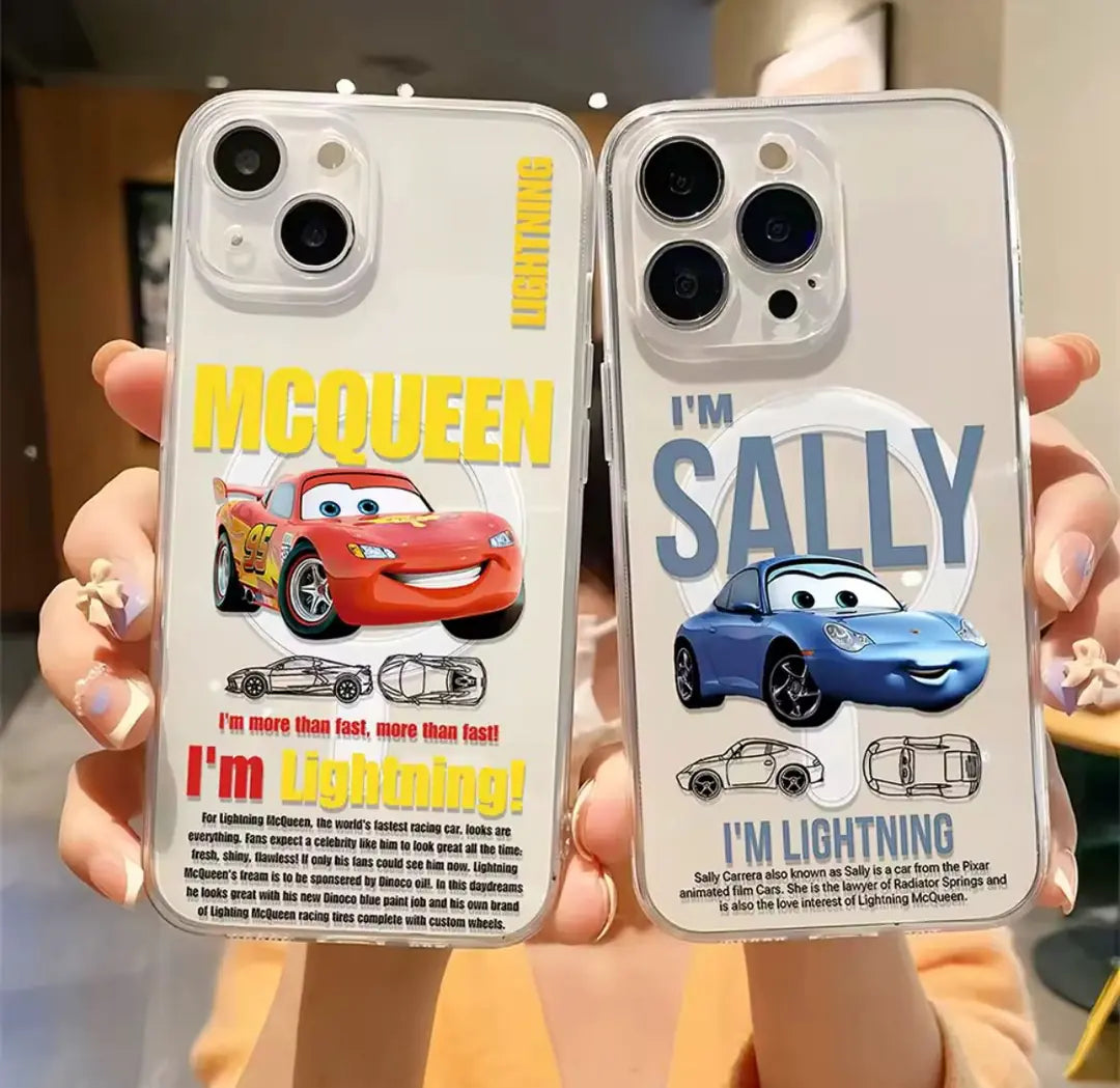 MC&SALLY DESENLİ SEFFAF BASKILI COUPLE BFF KILIFLAR