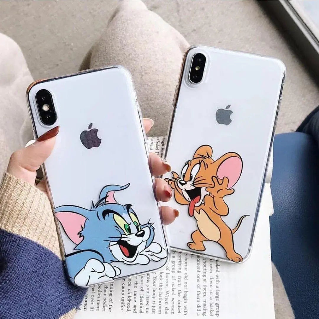 TOM&JERRY SEVGİLİ COUPLE BFF BASKILI ŞEFFAF TPU KILIFLAR