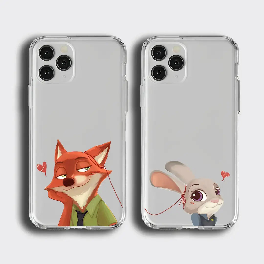 Nick & Jude Baskılı Sevgili Couple Şeffaf Tpu Koruyucu Kılıflar