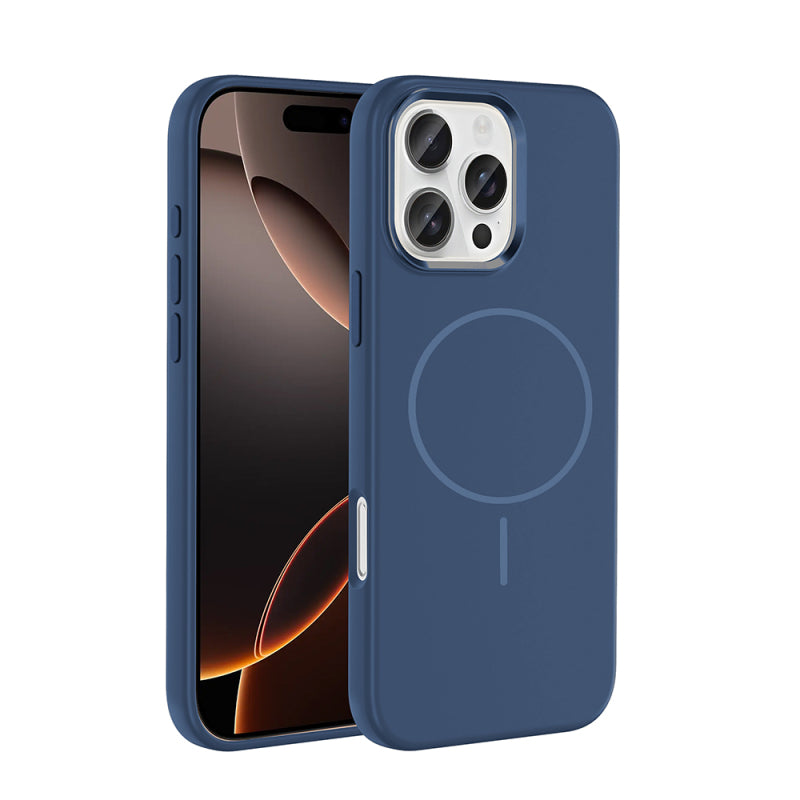 iPhone 16 Pro Kılıf M-Safe Şarj Özellikli Metal Kamera Çerçeveli Edi Silikon Kapak