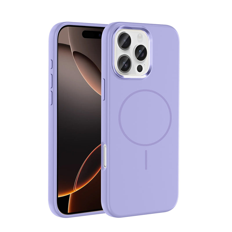 iPhone 16 Pro Kılıf M-Safe Şarj Özellikli Metal Kamera Çerçeveli Edi Silikon Kapak