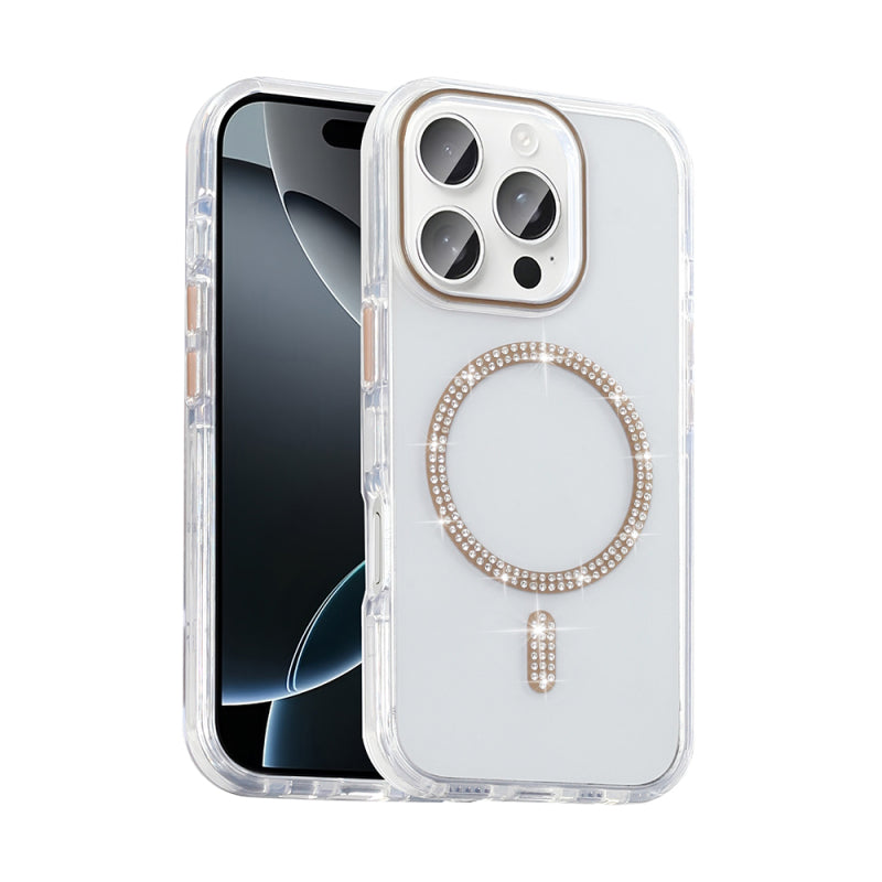 iPhone 11 Kılıf Taşlı Tasarım M-safe Şarj Özellikli Koment Silikon Kapak