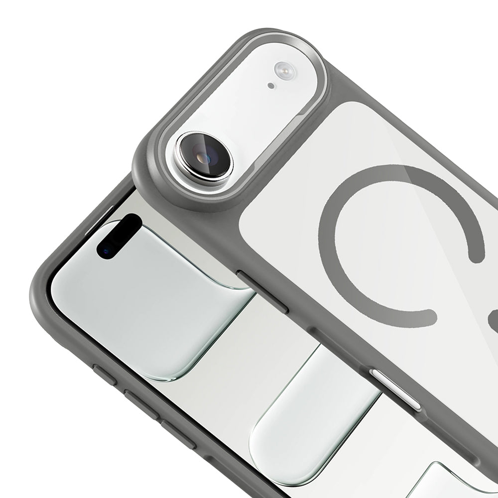 Apple iPhone 17 Air Kılıf M-Safe Şarj Özellikli Metal Kamera Çerçeveli Tiko Kapak