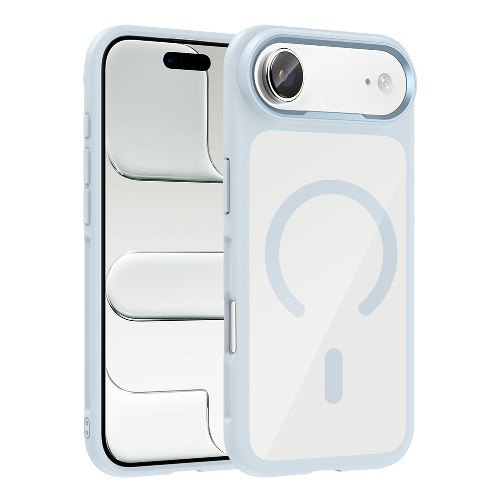 Apple iPhone 17 Air Kılıf M-Safe Şarj Özellikli Metal Kamera Çerçeveli Tiko Kapak
