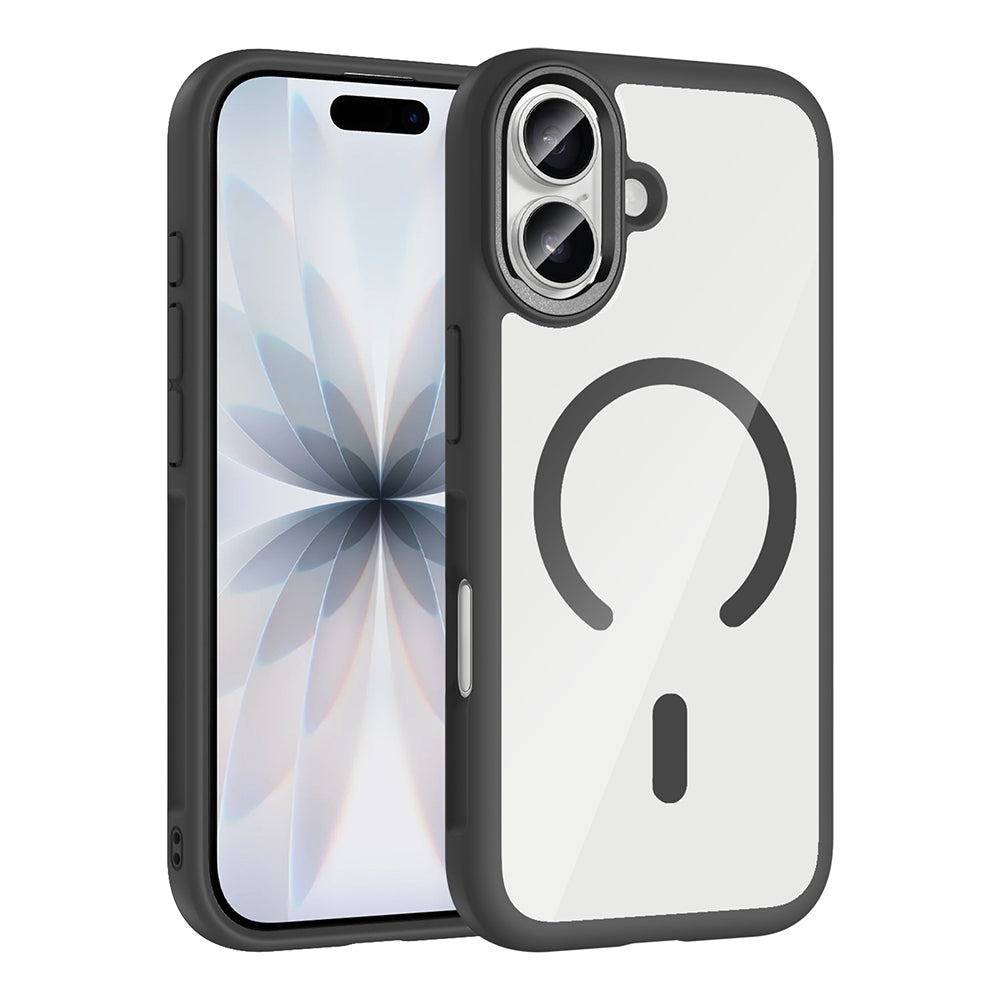 Apple iPhone 17 Kılıf M-Safe Şarj Özellikli Metal Kamera Çerçeveli Tiko Kapak