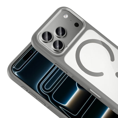 Apple iPhone 17 Pro Kılıf M-Safe Şarj Özellikli Metal Kamera Çerçeveli Tiko Kapak