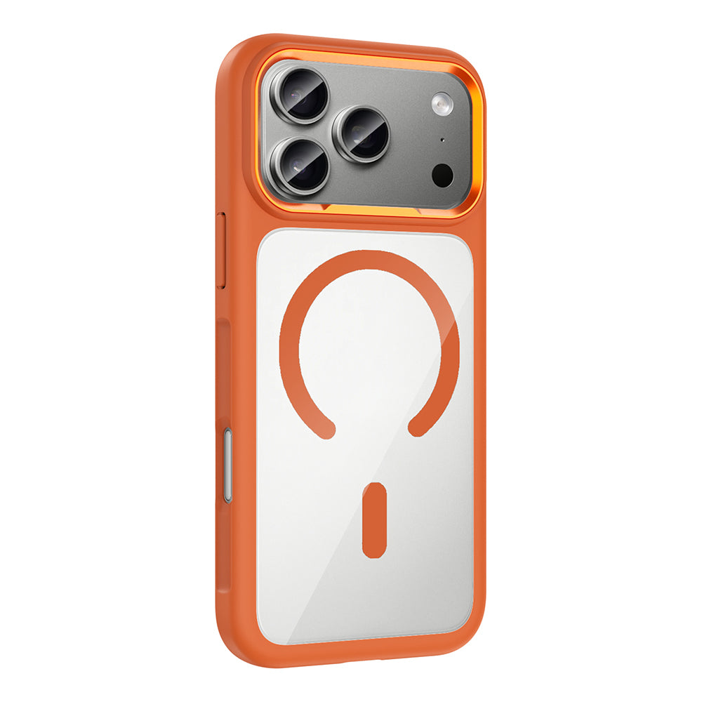 Apple iPhone 17 Pro Kılıf M-Safe Şarj Özellikli Metal Kamera Çerçeveli Tiko Kapak