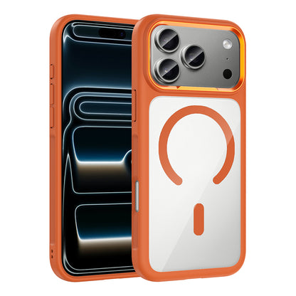 Apple iPhone 17 Pro Kılıf M-Safe Şarj Özellikli Metal Kamera Çerçeveli Tiko Kapak