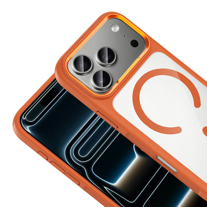 Apple iPhone 17 Pro Kılıf M-Safe Şarj Özellikli Metal Kamera Çerçeveli Tiko Kapak