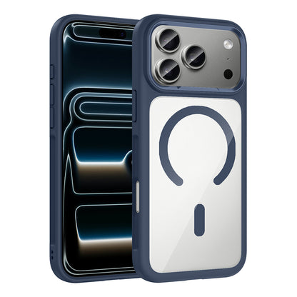 Apple iPhone 17 Pro Kılıf M-Safe Şarj Özellikli Metal Kamera Çerçeveli Tiko Kapak