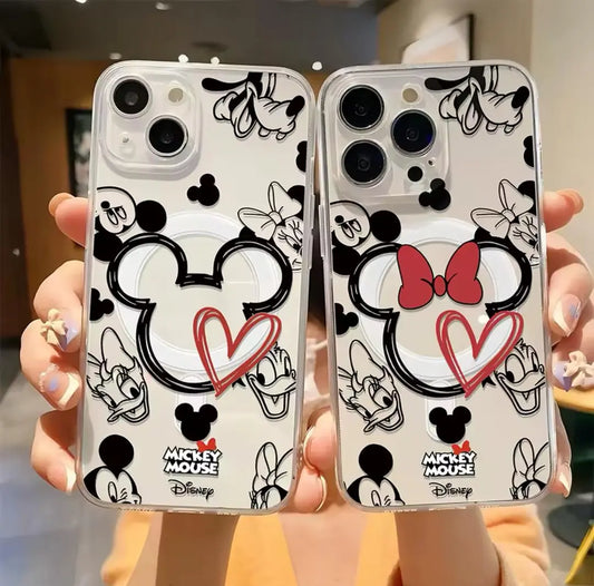 MINNIE MICKEY SEVGİLİ COUPLE BFF ŞEFFAF KORUMALI KILIFLAR