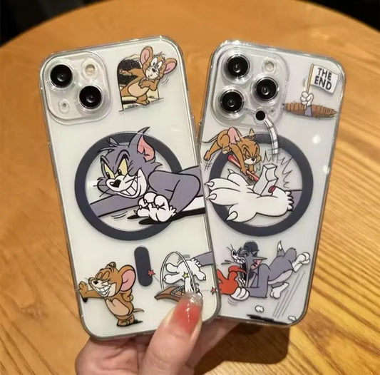TOM&JERRY SEVGİLİ COUPLE BFF BASKILI ŞEFFAF TPU KILIFLAR