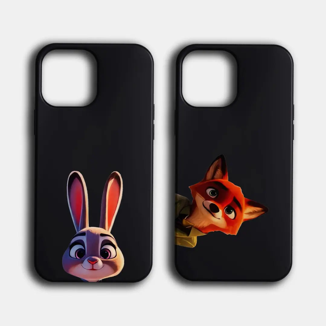 Nick & Judy Baskılı Sevgili Couple Şeffaf&Lansman Tpu Koruyucu Kılıflar